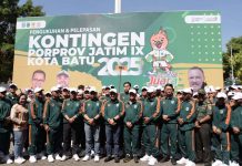 Wali Kota Batu Kukuhkan dan Lepas Kontingen Porprov Jatim IX, Tegaskan Sportivitas dan Semangat Juara